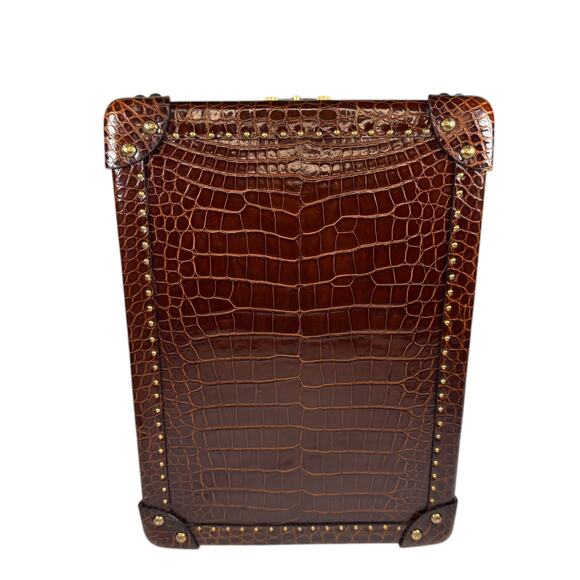 Louis Vuitton Crocodile Trunk Boite Flacons Beauty Train Case Exotic LV w/key - Picture 2 of 16
